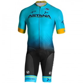 Completo Maglia + Pantaloncino con bretelle 2019 Astana Pro Team N001